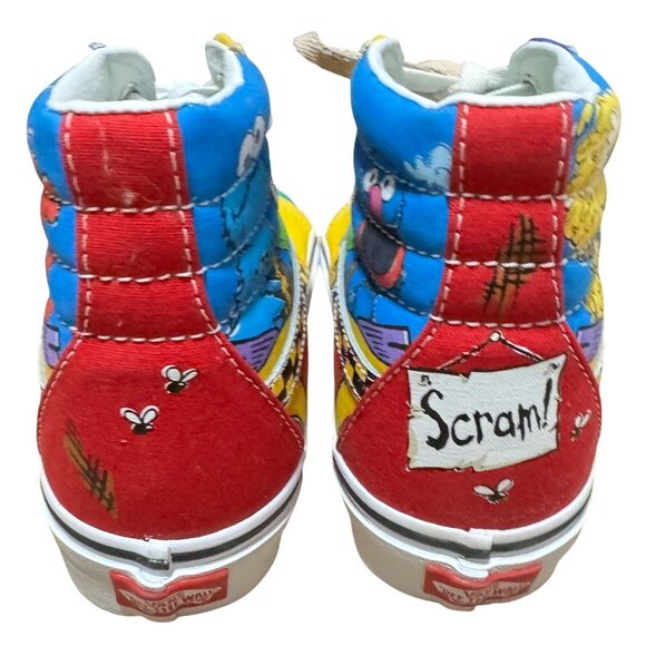 Vans X Sesame Street Sk8-Hi Shoes W 7.5 M 6 Oscar The Grouch Elmo Big Bird Grove - Picture 5 of 7